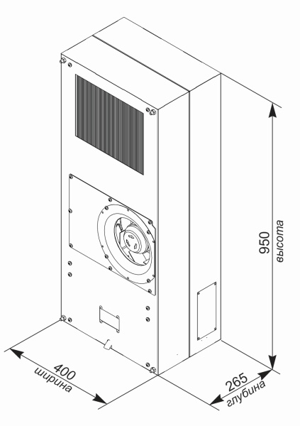 Кондиционер для уличного климатического шкафа UNISPLIT MHW-215E(1)W