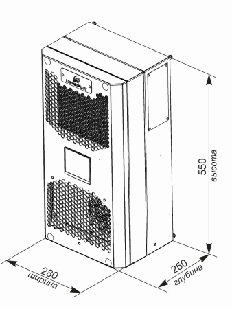 Кондиционер для шкафа настенный нержавеющая сталь UNISPLIT MHW-108S(1)SS UNIcontroller